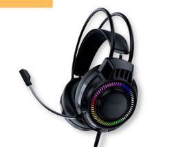 Ігрові навушники з мікрофоном та регулюванням висоти та LED RGB підсвічуванням XPRO JH-780 чорні (38764-01_455)