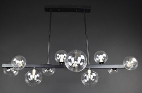 Люстра стельова на 10 лампочок 27864 Чорний 35-65х28х98 см.