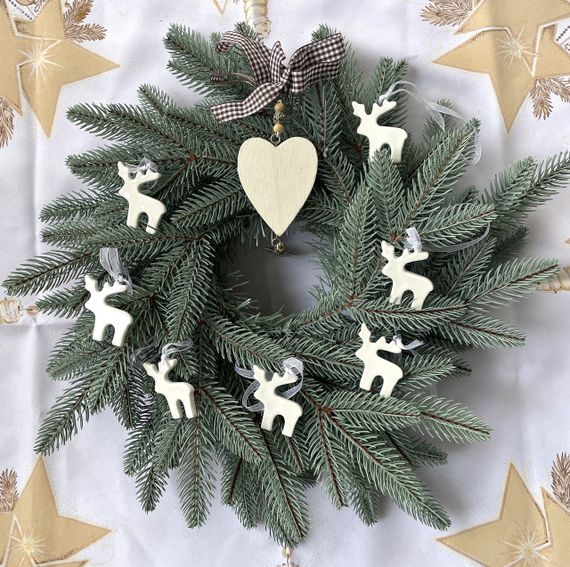 Вінок різдвяний Classic литий d-40 см блакитний | Зображення 2