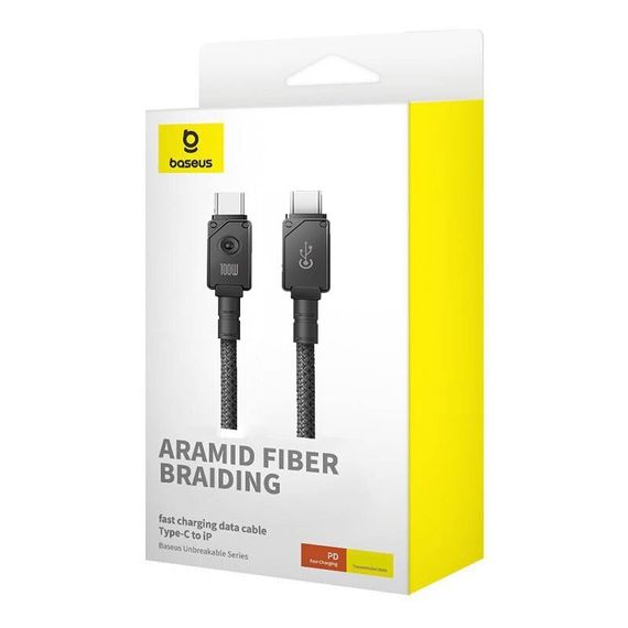 Дата кабель Baseus Unbreakable Series Fast Charging Type-C to Type-C 100W 1m (P10355800111-0) | Зображення 7
