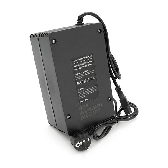 Зарядний пристрій для акумуляторів LiFePo4 48V(58,4V),16S,8A,500W, штекер Triangle plug (T-tipe/C13/IEC). індикація, 220х122х86mm, | Зображення 2
