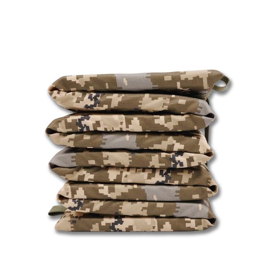 Тактичний розкладний каремат посилений (20мм+стропа) Kiborg К-2 піксель | Зображення 4