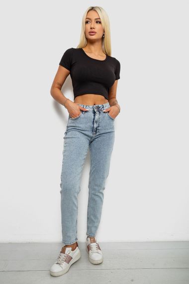 Джинси жіночі однотонні Skinny, колір блакитний, 244R1744S21 | Зображення 1