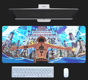 Игровая поверхность для мышки с Аниме принтом "Ван Пис / One piece" Портгас Д. Эйс 800*300*3 мм 0105
