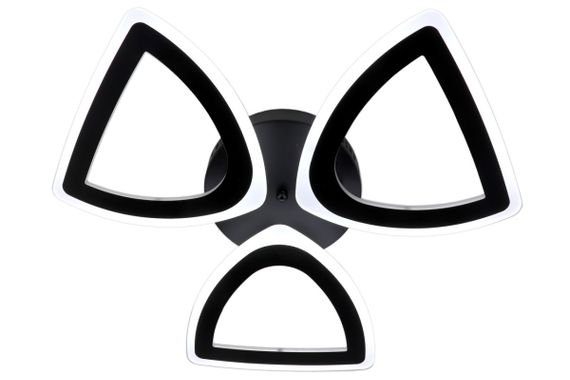 Люстра світлодіодна стельова LED світильник для квартири на стелю лед з пультом 25617 Чорний 8х57х57 см. | Зображення 2