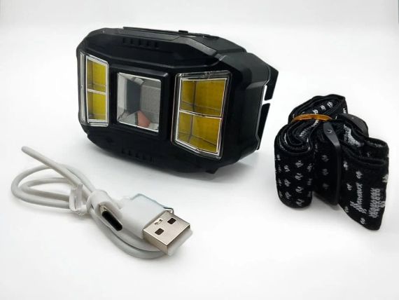 Налобний Ліхтарик HC 617 COB Сенсор RED/BLUE WARNING HC 617 | Зображення 1