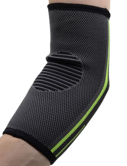 Компресійний налокітник MadMax MFA-283 3D Compressive elbow support Dark grey/Neon green S | Зображення 2