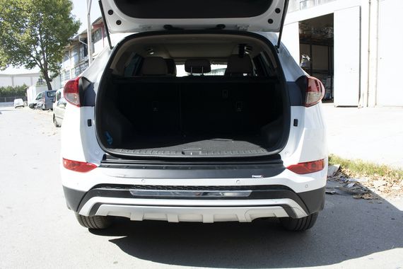 Накладка на задній бампер EuroCap 2016-2018 (ABS) для Hyundai Tucson TL рр | Зображення 1