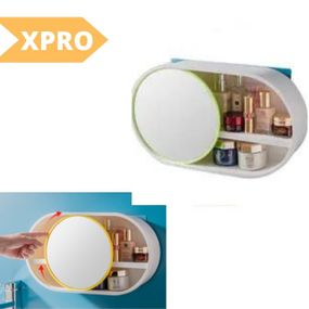 Органайзер-полиця для косметики із дзеркалом Зелений XPRO BWJ-117 W-30 (MER-14897_437)