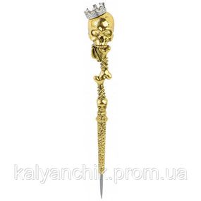 Шило для Кальяна King skull Gold
