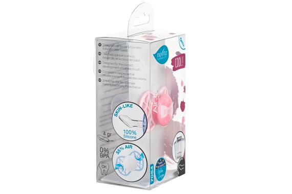 Пустышка ортодонтическая Nuvita NV7064 Air55 Cool 0m+ &quot;BE HAPPY&quot; цвета &quot;розовый кварц&quot; (NV7064RQ) | Зображення 3