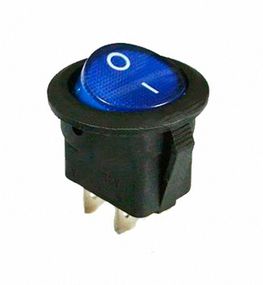 Переключатель KCD1-5-102 BL/B 1 клавиша синяя круглая Ny95500714