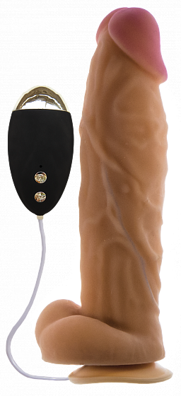 Вібратор на присоску EGZO Ciberskin DVR003 ( 22,5 см х 5,5 см ) Sex Aura | Зображення 1