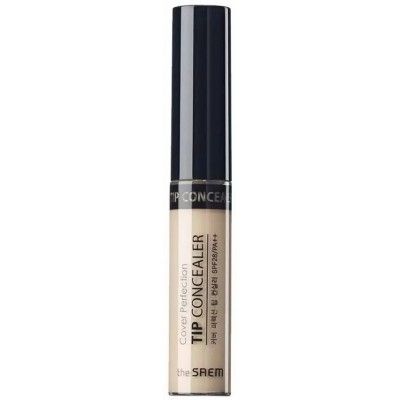 Консилер The Saem Cover Perfection Tip Concealer SPF28/РА++ - 01 Clear Beige (6,5 g)