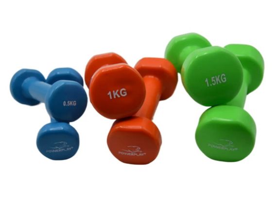 Набір гантелей в кейсі 6 кг PowerPlay 4103 Fitness Dumbells 2 шт *0,5 кг, 2 шт*1 кг, 2 шт*1,5 кг (PP_4103_6kg) | Зображення 5
