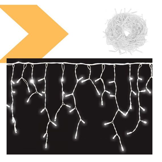 Світлодіодна гирлянда бахрома сосульки XPRO W-1 Біла 5 Метрів Вул.+соед. Білий (47671-3936_675) | Зображення 1