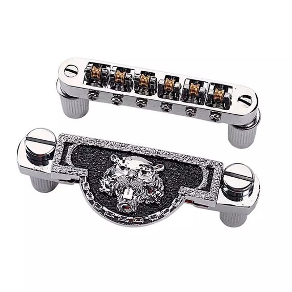 Бридж ЛИВ тюноматик струнотримач стопбар tune-o-matic Les Paul для гітари електрогітари Gibson SG хром | Зображення 4