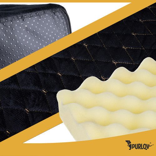 Ортопедичне ліжко Purlov S 65×55×18 см — поролон, знімний чохол, нековзне дно | Зображення 2