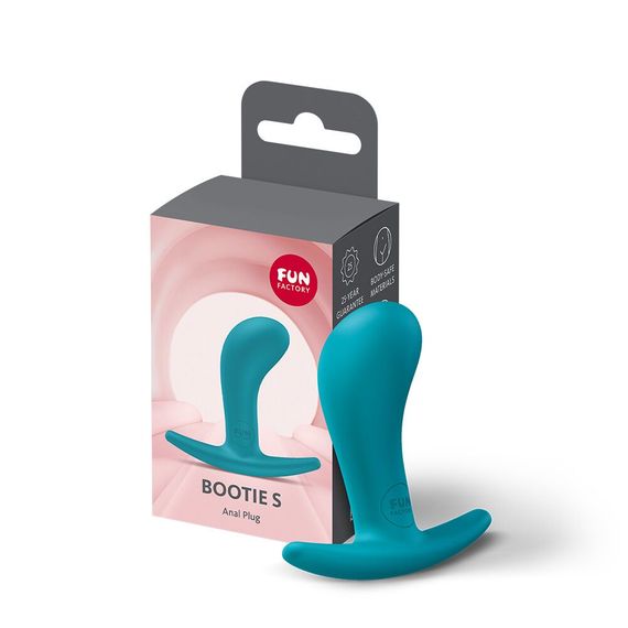 Анальна пробка Fun Factory BOOTIE S Aquamarine, діаметр 2,8 см, тонкий обмежувач | Зображення 2