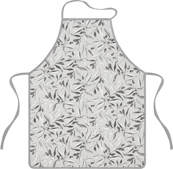 Кухонний фартух Ardesto Grey leaves ART12GL 60х80 см