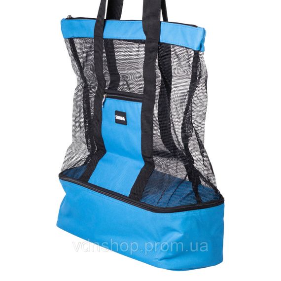 Пляжна сумка холодильник, термосумка на 2 відділення для природи та пікніка 47×15×48 (см) Блакитний HP-14-25BL | Зображення 4