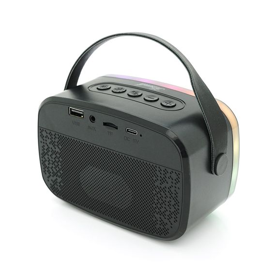 Колонка Kisonli G21 Bluetooth 5.0, 1х5W, 1800mAh, USB/TF/BT/LED/AUX, DC: 5V/1A, Black, BOX, Q45 | Зображення 3