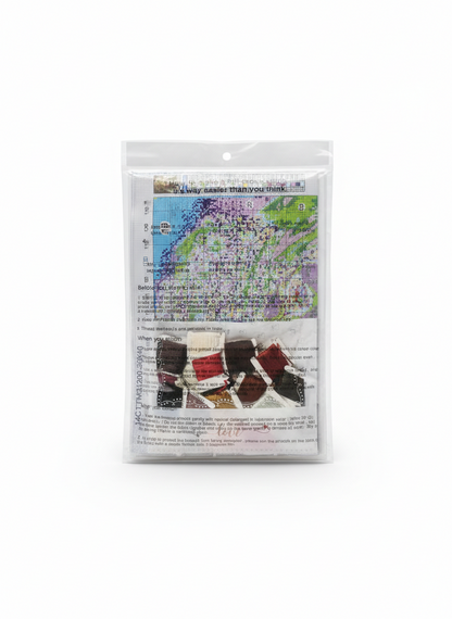 Набор для вышивки крестом JOZYSH "Рубиновая красота" 30х40 см, 11CT, нанесенный рисунок | Зображення 3