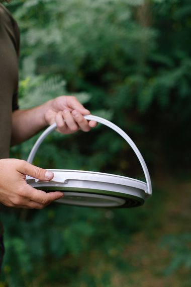 Відро складне Tribe 10л без кришки оливкове, туристичне силіконове водонепроникне, складане відро для кемпінгу риболовлі | Зображення 4