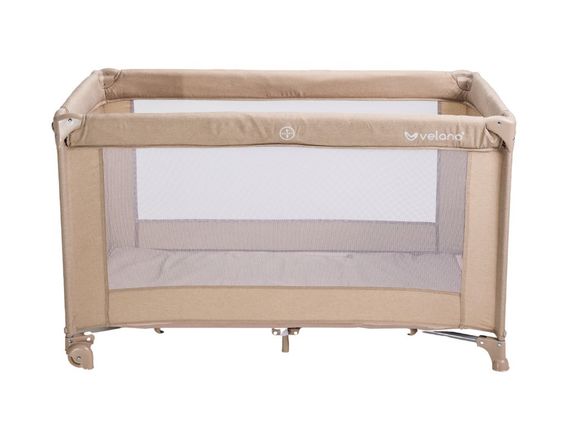 Ліжко-манеж дитяче VELANO Flexi, beige (0-4 роки)