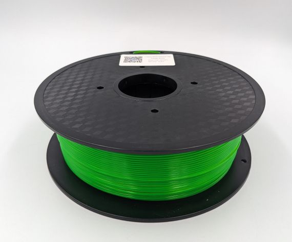 PETG-пластик MT Filament для 3D-принтера 1.75 мм 1 кг прозрачный зелёный (3DMT-PETG1.75-01-TG) | Зображення 1