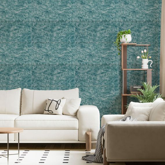 Декоративна 3D панель самоклейка Морська мармурова плитка 700х700х4мм (362) SW-00000530 | Зображення 4