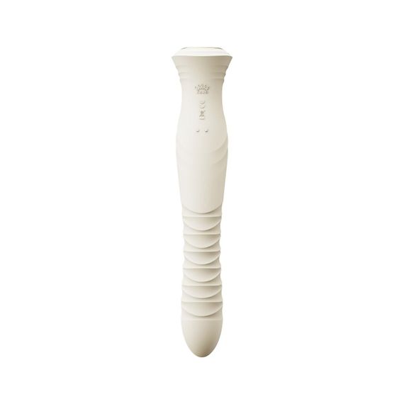 Смарт пульсатор-кролик з вібрацією Zalo Mose 2 Ivory White, підігрів до 42 °C, кристал Swarovski Sex Aura | Зображення 7