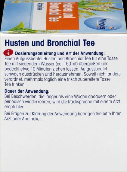 Чай Mivolis Husten und Bronchial Tee 12 пакетиків – для здоров’я бронхів та полегшення кашлю | Зображення 2