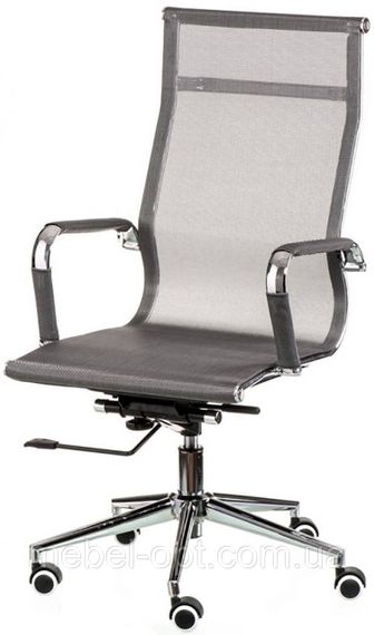 Офісне крісло Solano mesh grey репліка крісла Eames Style HB Ribbed Office Chair EA 119