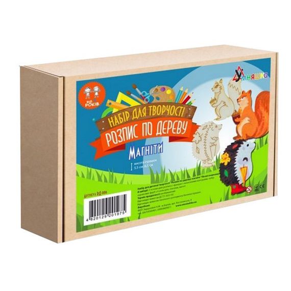 Набір дитячої творчості Розпис по дереву "Магніти-лісові мешканці" РД-006 | Зображення 1