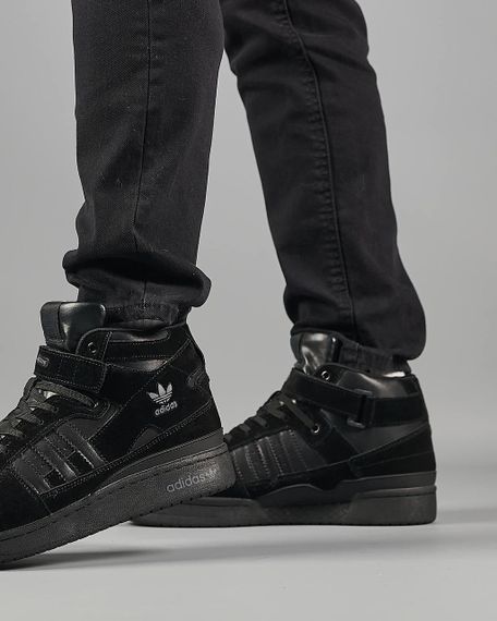 Зимові чоловічі кросівки Forum 84 High Black Suede Fur , В'єтнам 44 28-28.5см | Зображення 4