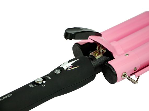 Потрійна Плойка для волосся Gemei GM 1956 65W | Вертикальна плойка для локонів | плойка бігуді | 3 хвилі | Зображення 3