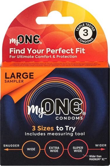 Набір великих латексних презервативів My ONE Large Sampler різного розміру sexstyle