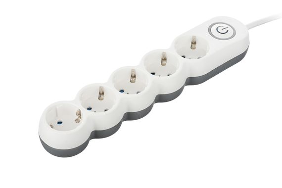 Сетевой фильтр 2Е Plus 5XSchuko с выключателем, 3G*1.0мм, 3м, white (2E-U05VESM3W) | Зображення 2