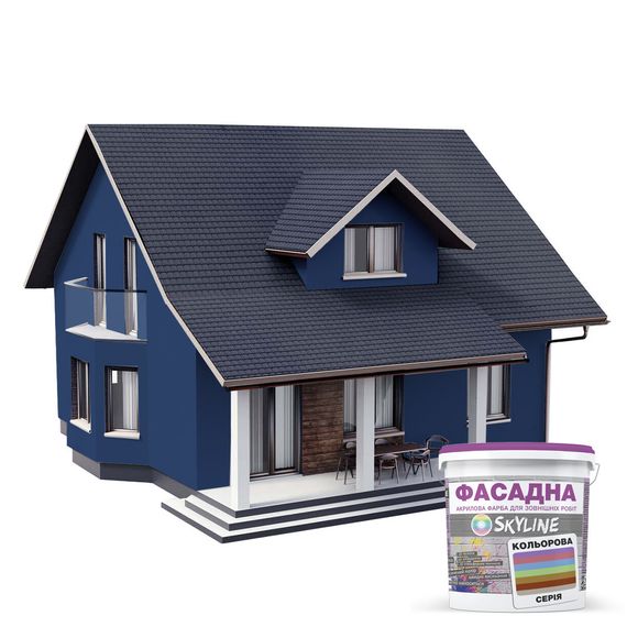 Краска Акрил-латексная Фасадная Skyline 5040-R90B (C) Глубина 3л | Зображення 2