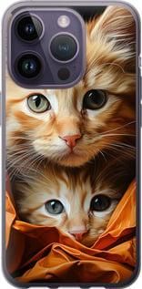 Чохол на iPhone 14 Pro Котики 2 із силікону FCh_008297