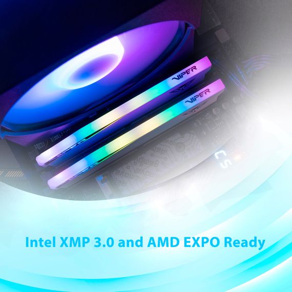 Модуль памяти для компьютера DDR5 48GB (2x24GB) 7000 MHz Viper Elite 5 RGB Patriot (PVER548G70C32KW) | Зображення 9