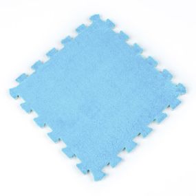 Підлога-пазл плюшевий 30х30х1см Блакитний (D) SW-00002090