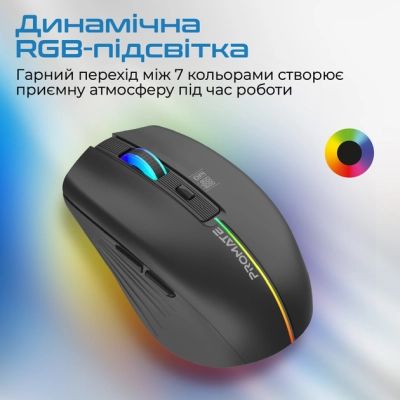 Мышка Promate Kitt Wireless Black (kitt.black) | Зображення 4