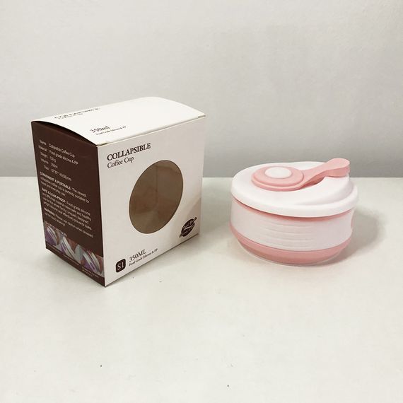 Кружка туристическая (складная/силиконовая), кружка походная силиконовая складная. Цвет: розовый | Зображення 2