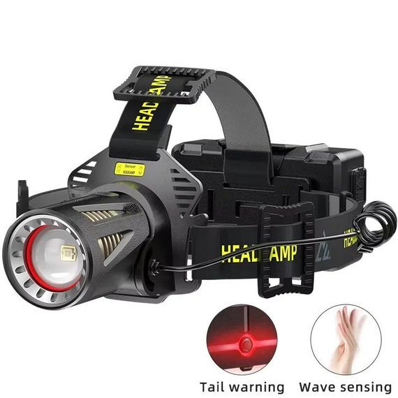 Налобний ліхтар H610 WHITE LASER LED PM50-TG з руховим датчиком, 3x18650, Power Bank, ЗУ Type-C (47130-H610_628) | Зображення 2