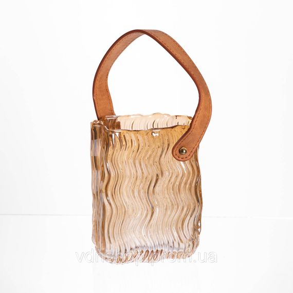 Ваза сумочка з ручкою 12×8.5×16 (см) декоративна Коричневий HP-19-154-1