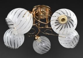 Люстра стельова на 5 лампочок 27283 Золото 24х51х51 см.