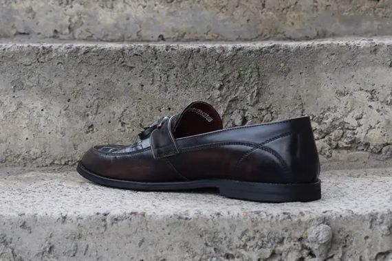 Туфли лоферы коричневые VadRus 45 размер | Зображення 4