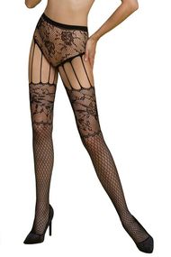 Колготки-бодістокінг Passion ECO S004 Чорні One Size